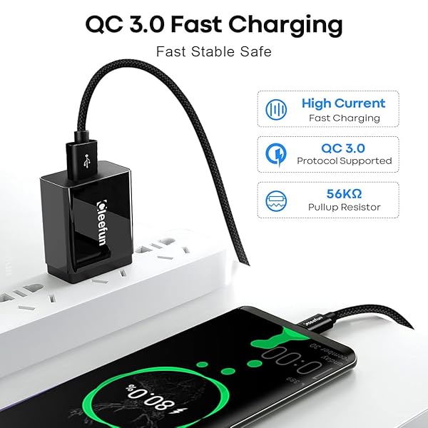 CLEEFUN CLEEFUN 20ft USB Type C Cable - Nylon Braided Charger for Samsung, LG, Pixel, Switch & More - View 4 of 8