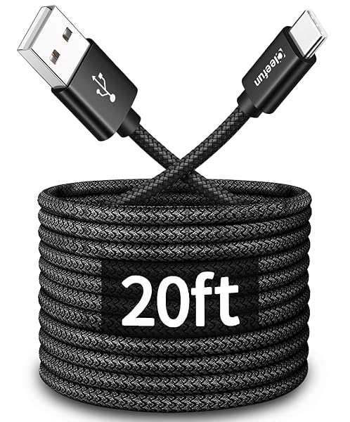 CLEEFUN CLEEFUN 20ft USB Type C Cable - Nylon Braided Charger for Samsung, LG, Pixel, Switch & More - View 2 of 8