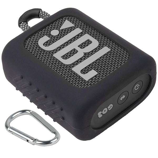 co2CREA co2CREA Silicone Cover for JBL GO3 - Eco Waterproof Black Case for Ultra Portable Bluetooth Speaker - View 3 of 7