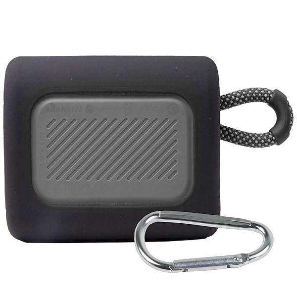 co2CREA co2CREA Silicone Cover for JBL GO3 - Eco Waterproof Black Case for Ultra Portable Bluetooth Speaker - View 4 of 7