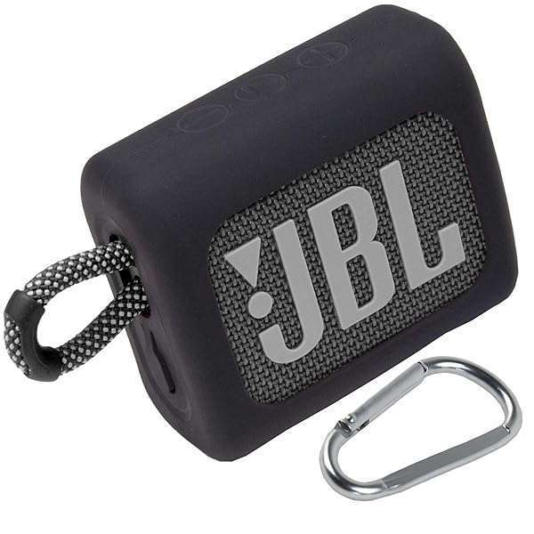 co2CREA co2CREA Silicone Cover for JBL GO3 - Eco Waterproof Black Case for Ultra Portable Bluetooth Speaker - View 2 of 7