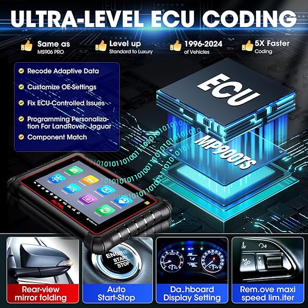 Autel Autel MaxiPRO MP900TS: Ultimate OBD2 Scanner with TPMS, ECU Coding & 40+ Services for 2025 Vehicles - View 5 of 10