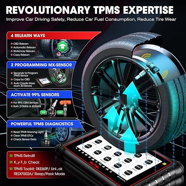 Autel Autel MaxiPRO MP900TS: Ultimate OBD2 Scanner with TPMS, ECU Coding & 40+ Services for 2025 Vehicles - View 6 of 10