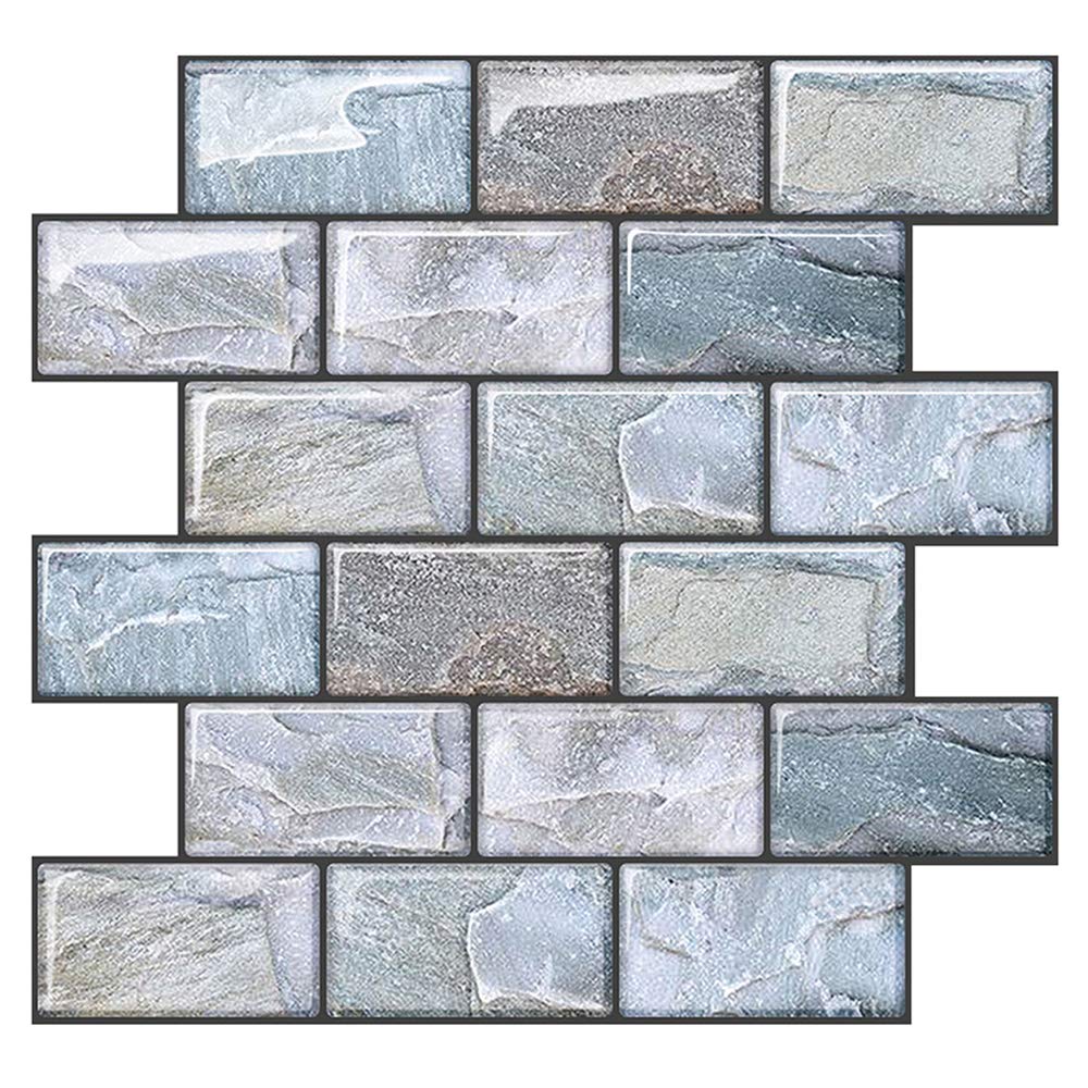 Joqixon Peel and Stick Backsplash Tiles for Kitchen and Bathroom 3D Brick Wall Design 10 Sheets 10 x 10.6 Inches