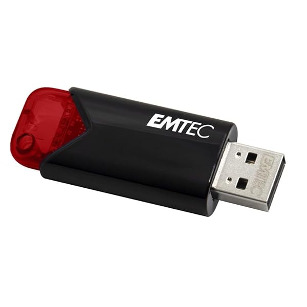 Emtec Emtec Click Easy B110 USB 3.0 Flash Drive 256GB - Fast External Storage in Red & Black