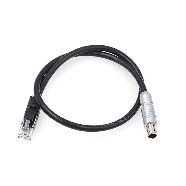 HangTon 8-Pin Male to RJ45 Cat 6 Ethernet Cable for Phantom VEO4K-990S & 640S Cameras - 50cm High-Speed Data Transfer