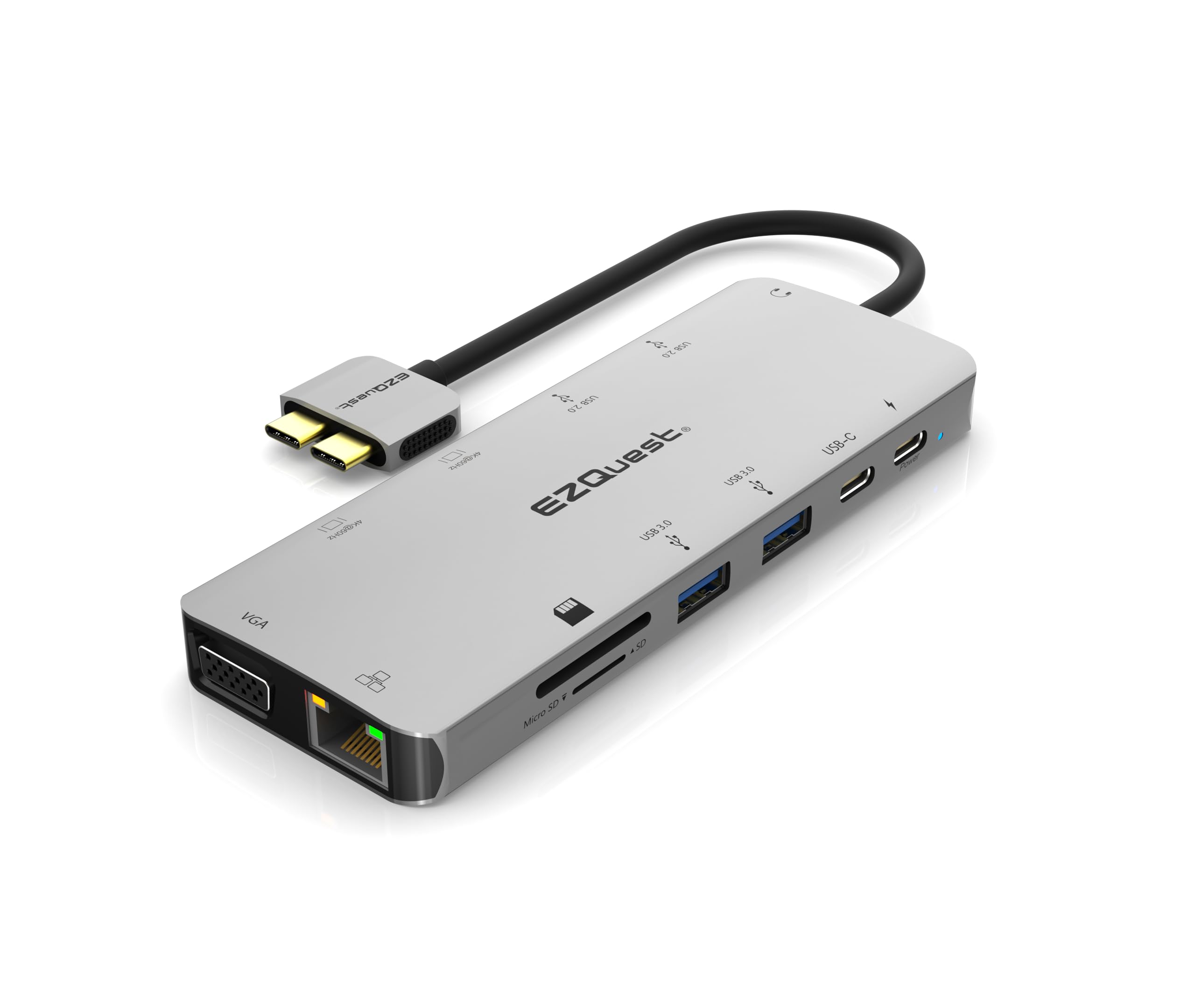 EZQuest EZQuest 13-in-2 USB C Hub: Dual HDMI 4K, Ethernet, USB Ports & More for MacBook Pro & Air - Perfect for Work & Travel - View 2 of 7