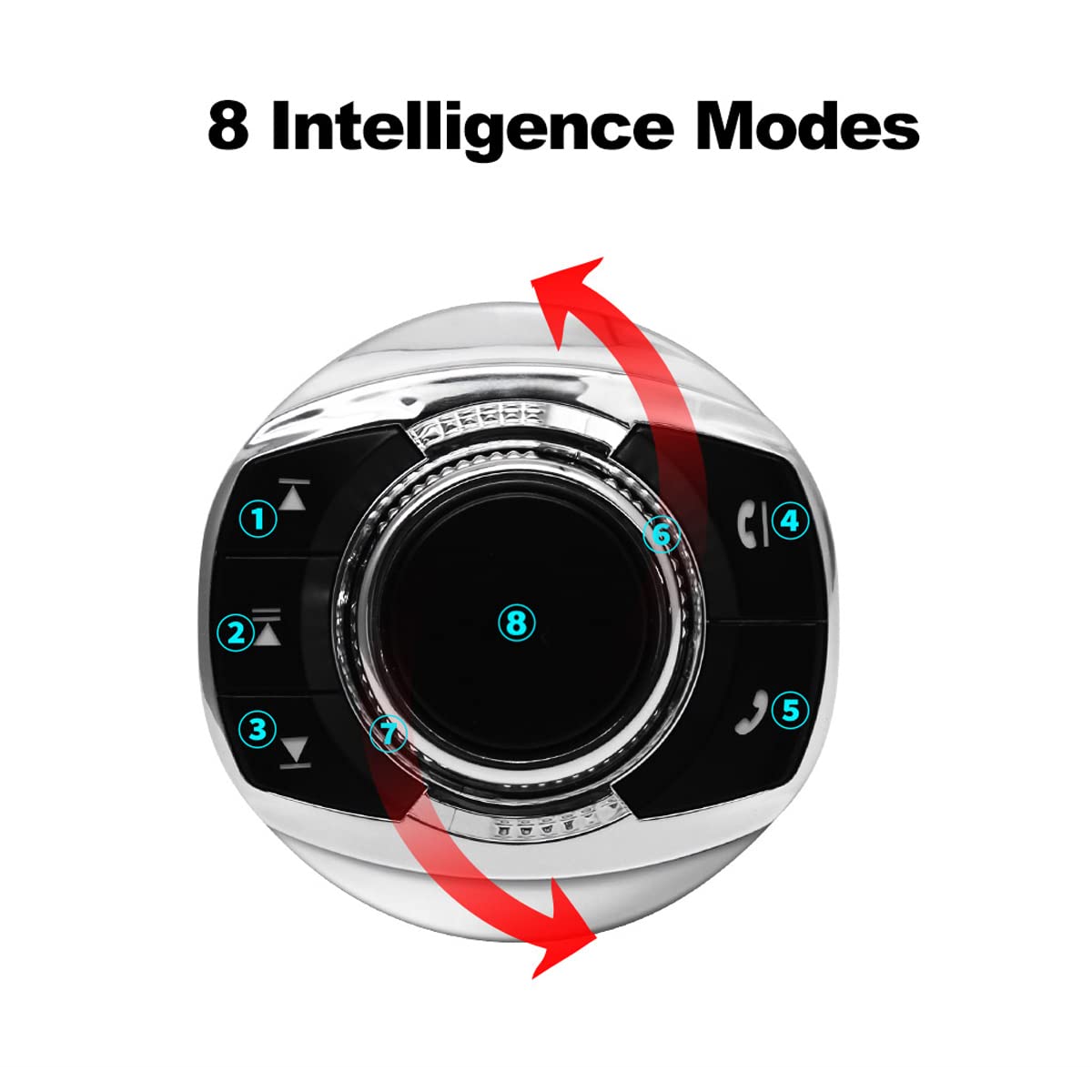 JOYING Android Car Stereo Controller Universal Steering Wheel Remote with 8 Modes for Hands-Free Calling and Audio Volume Control - View 2 of 9