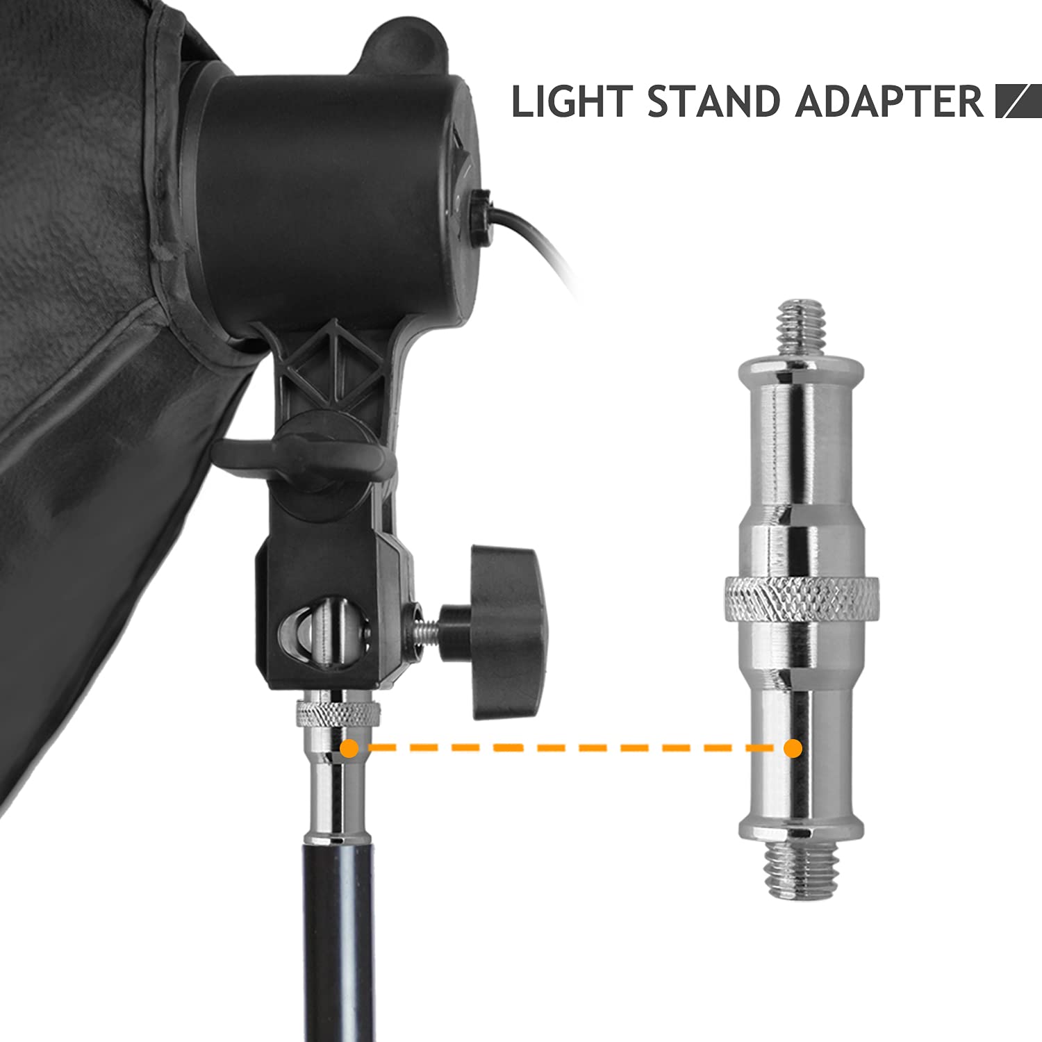 Light Stand Adapter 2 Pcs Metal Male Convertor 1/4 to 3/8 Threaded Screw for Studio Light Stand Camera Tripod Mount Ballhead - View 2 of 7