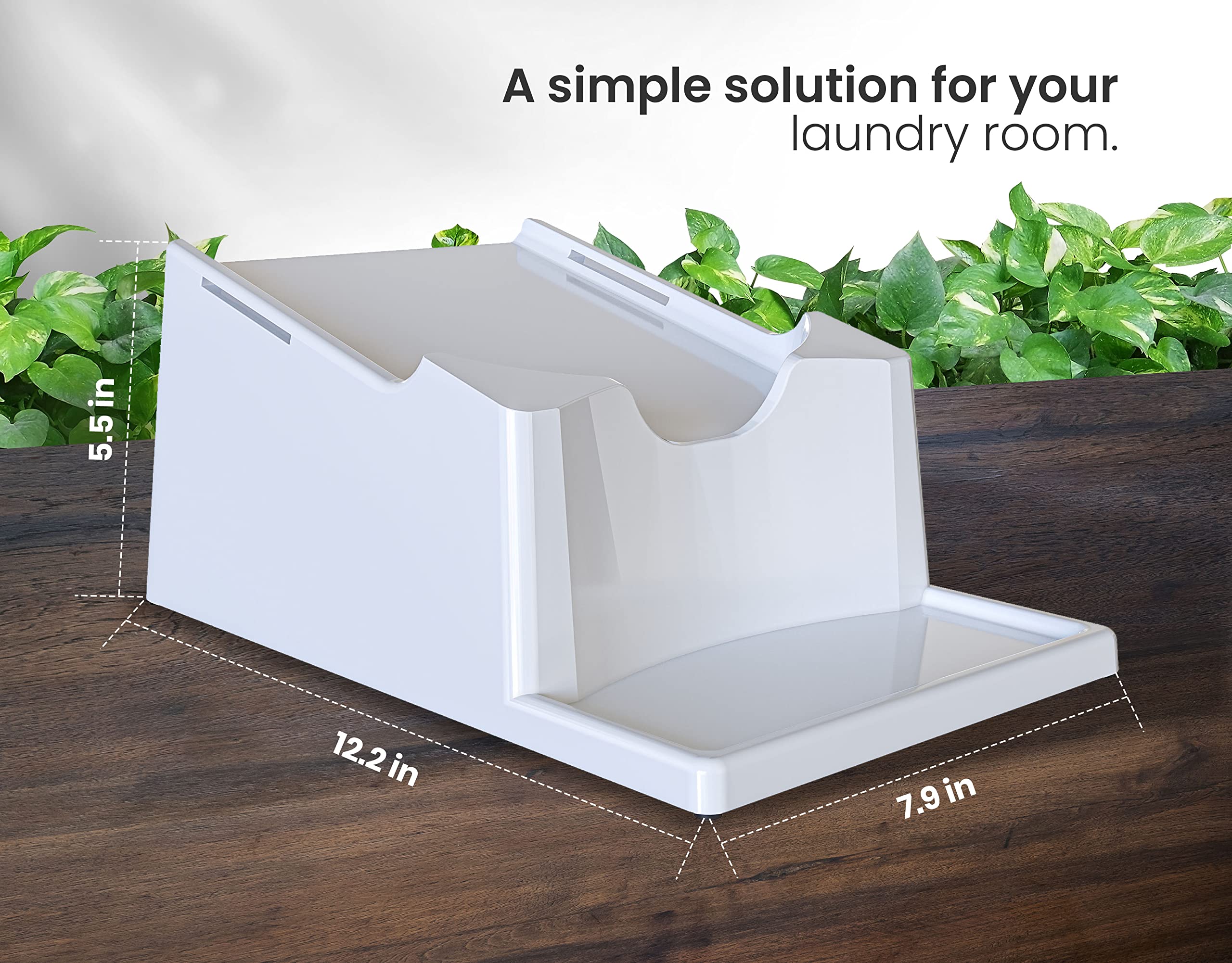 TidyFriend 2 Pack Laundry Detergent Holder Stand with Drip Tray and Rubber Grip Feet for Organized Laundry Room Storage - View 2 of 9