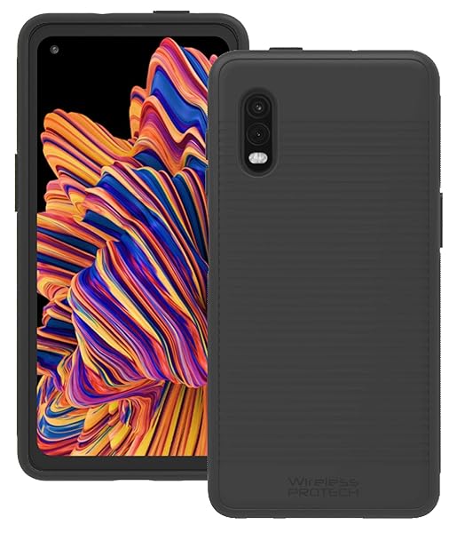 Wireless PROTECH Wireless PROTECH Slim Rugged Case for Samsung Galaxy XCover Pro SM-G715 with Drop Protection in Black