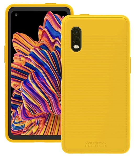 Wireless PROTECH Wireless ProTech Flex Skin Case for Samsung Galaxy XCover Pro SM-G715 Slim Rugged Drop Protection Yellow - View 2 of 9