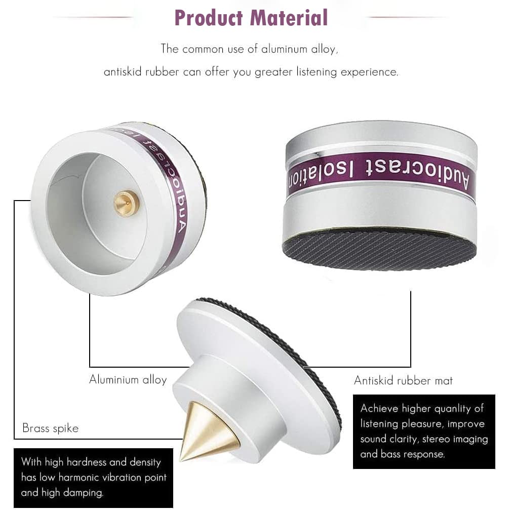 Audiocrast IF03S Speaker Isolators HiFi Stand Feet Pads Shock Absorber Isolation Pucks for Turntable Amp CD DAC Recorder - View 2 of 9