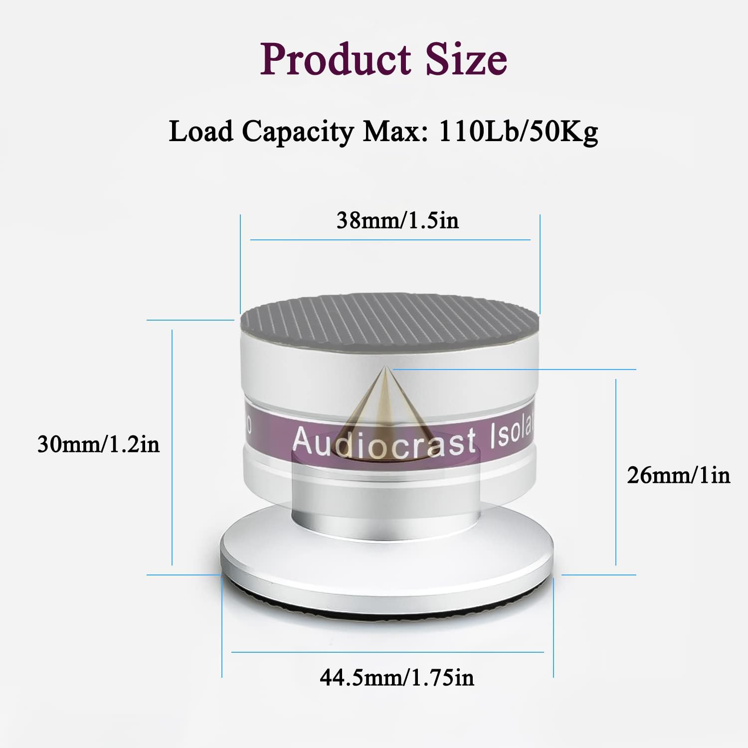 Audiocrast IF03S Speaker Isolators HiFi Stand Feet Pads Shock Absorber Isolation Pucks for Turntable Amp CD DAC Recorder - View 9 of 9