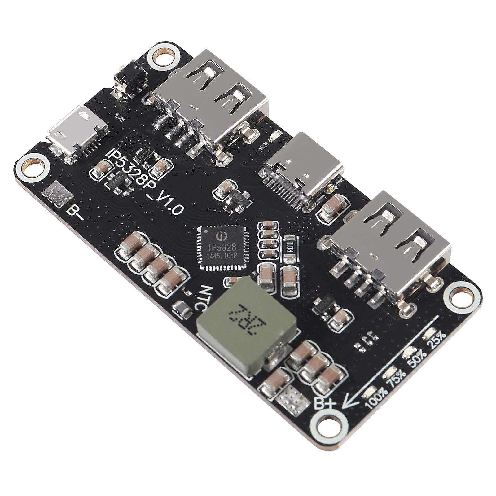 Dorhea IP5328P Dual USB Boost Charging Module 18650 Fast Charger Type-C 3.7V to 12V Quick Charge Circuit Board QC2.0 QC3.0 Mobile Power - View 5 of 7