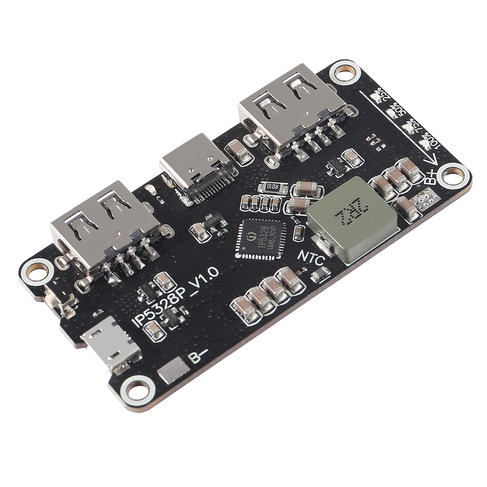 Dorhea IP5328P Dual USB Boost Charging Module 18650 Fast Charger Type-C 3.7V to 12V Quick Charge Circuit Board QC2.0 QC3.0 Mobile Power