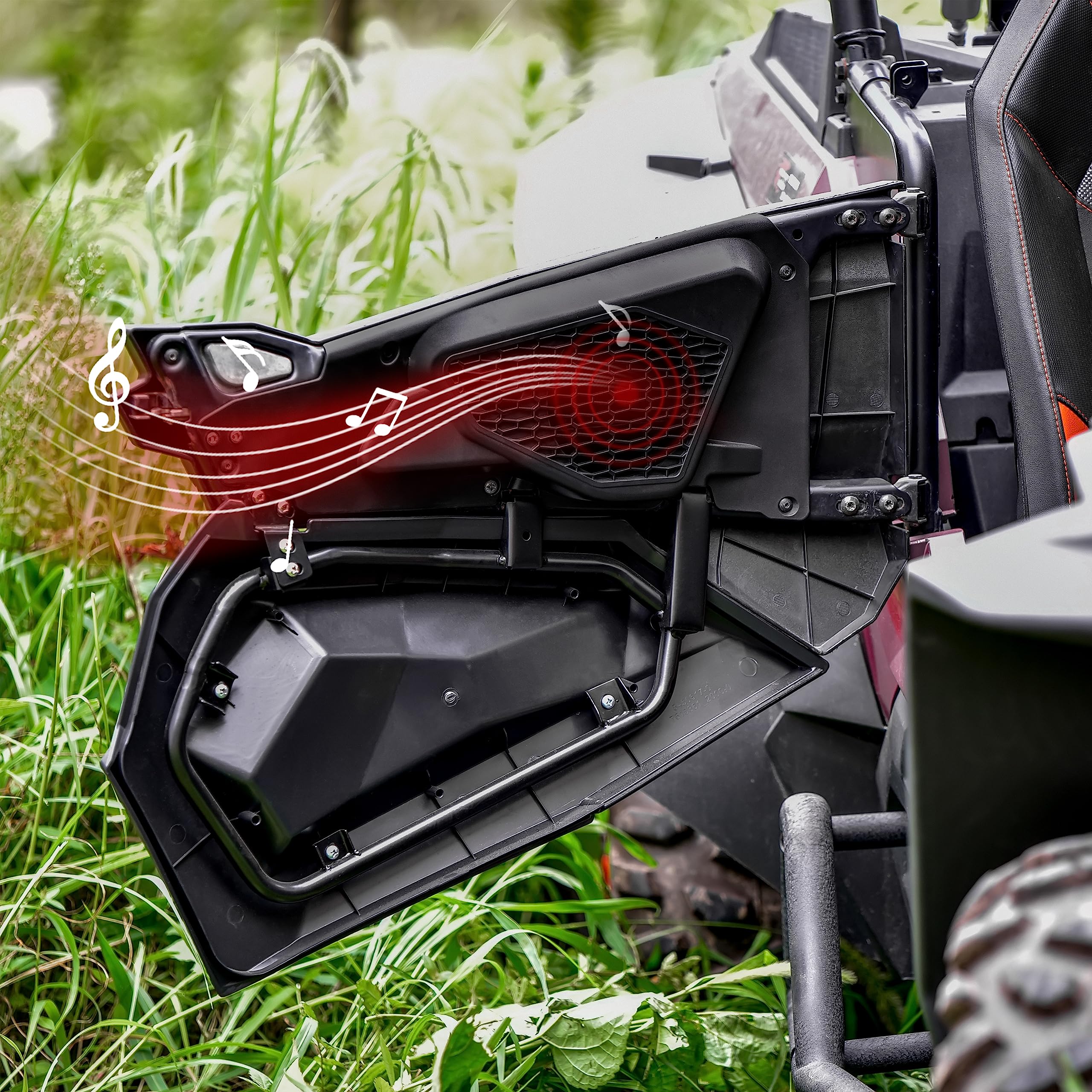 SAUTVS SAUTVS UTV Door Speaker Pods for RZR 6.5 Inch Front Panels Compatible with Polaris RZR XP 1000 RZR 900 Accessories 2014-2019 2PCS - View 2 of 7