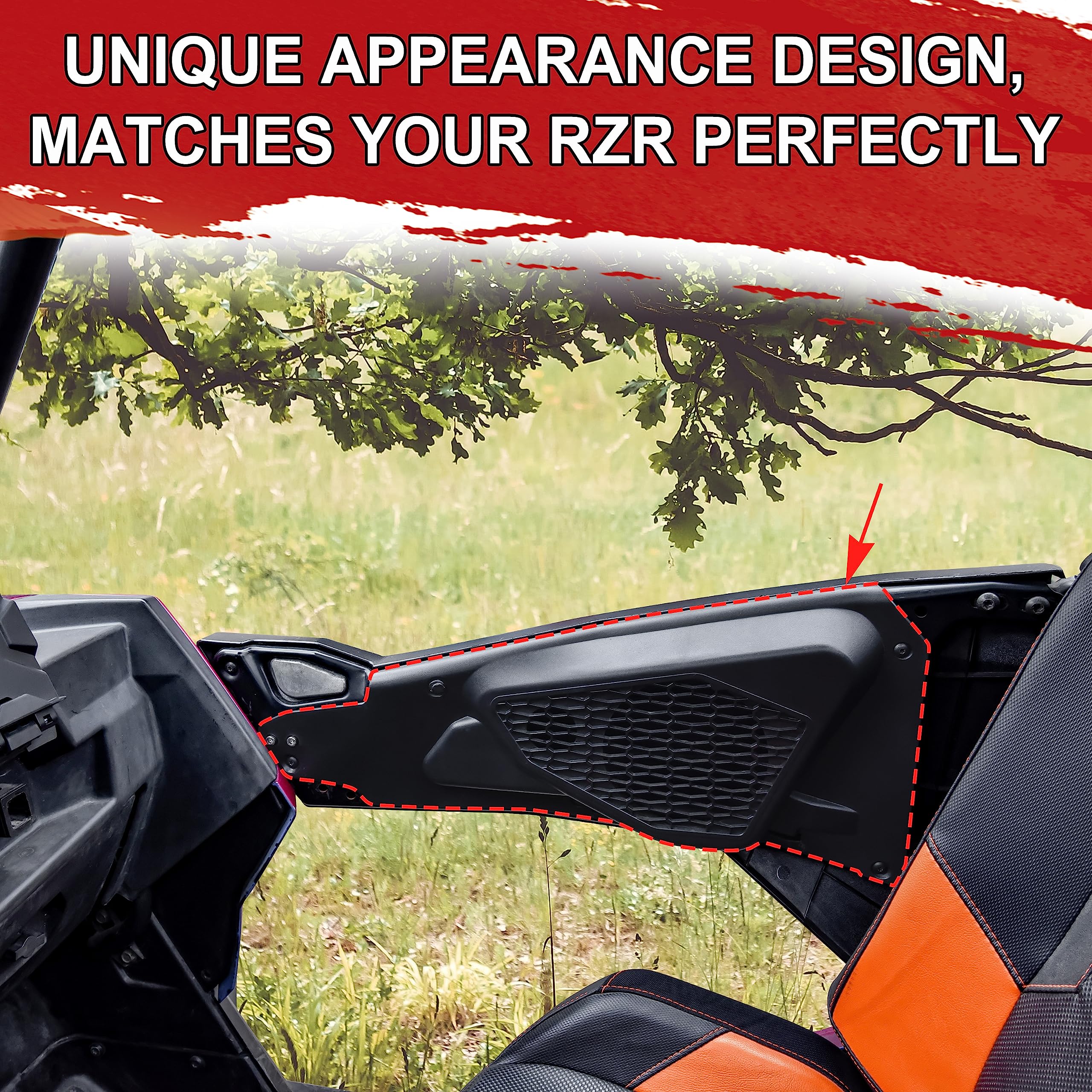 SAUTVS SAUTVS UTV Door Speaker Pods for RZR 6.5 Inch Front Panels Compatible with Polaris RZR XP 1000 RZR 900 Accessories 2014-2019 2PCS - View 4 of 7