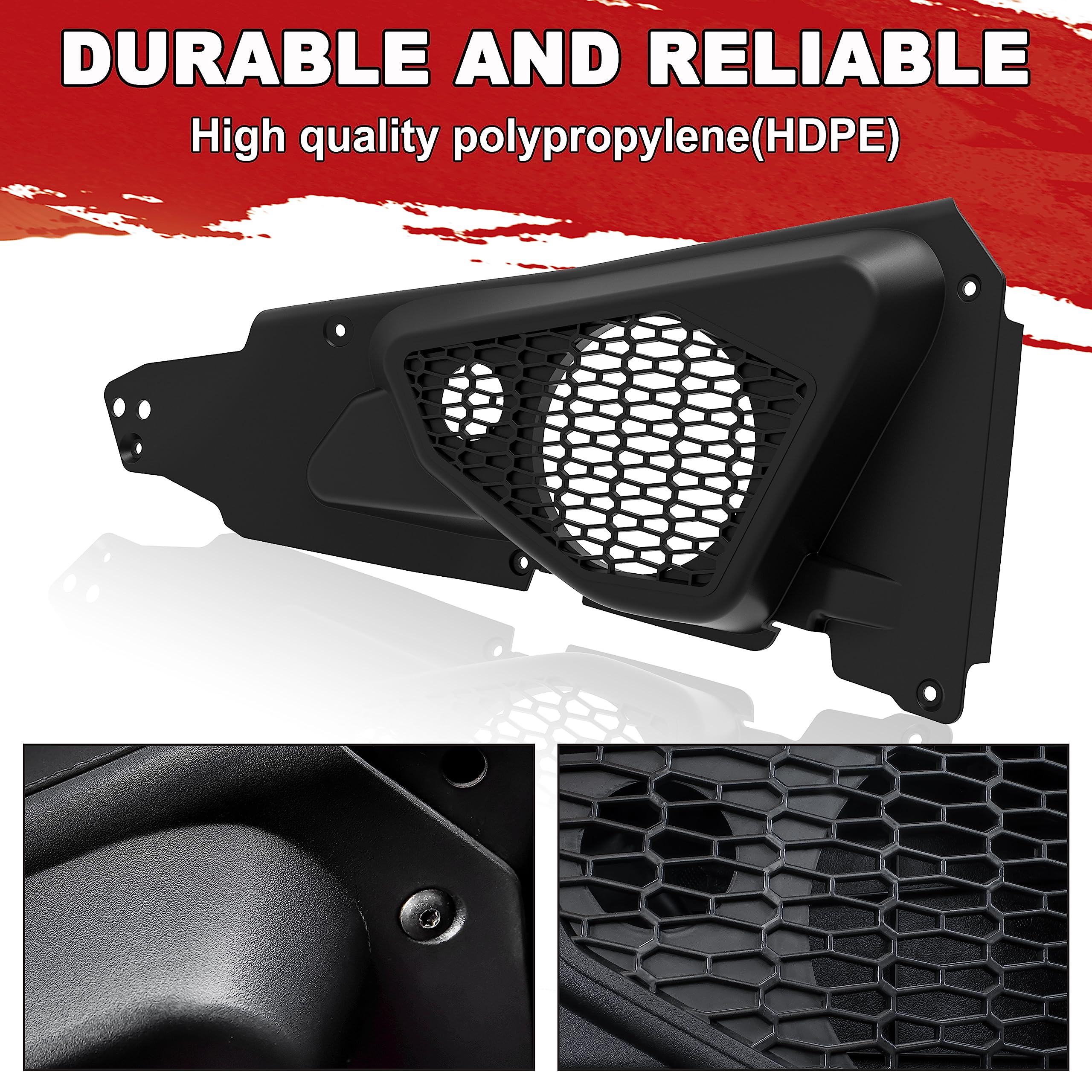 SAUTVS SAUTVS UTV Door Speaker Pods for RZR 6.5 Inch Front Panels Compatible with Polaris RZR XP 1000 RZR 900 Accessories 2014-2019 2PCS - View 5 of 7