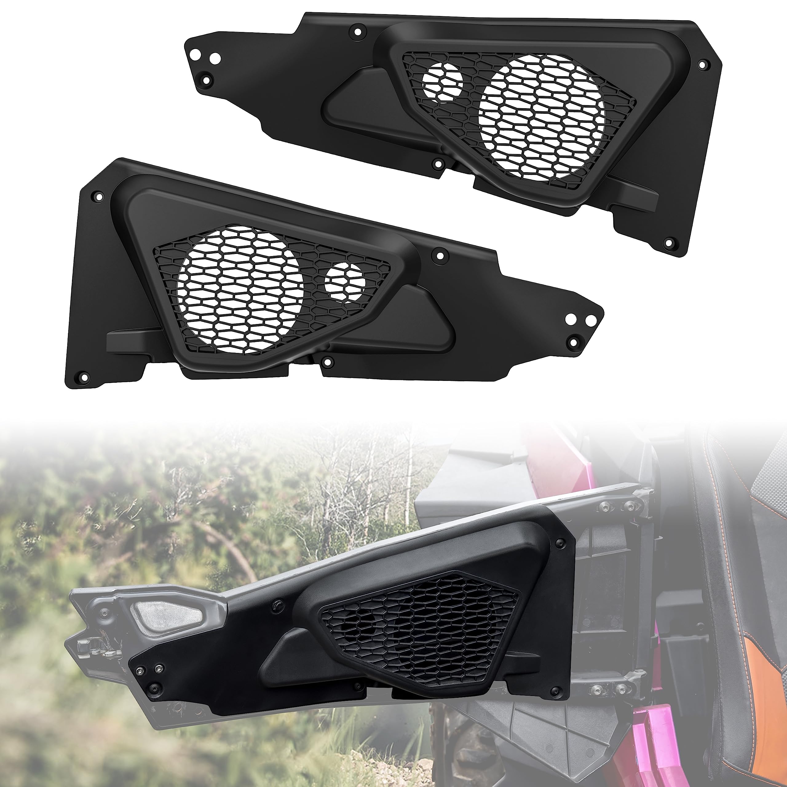 SAUTVS SAUTVS UTV Door Speaker Pods for RZR 6.5 Inch Front Panels Compatible with Polaris RZR XP 1000 RZR 900 Accessories 2014-2019 2PCS