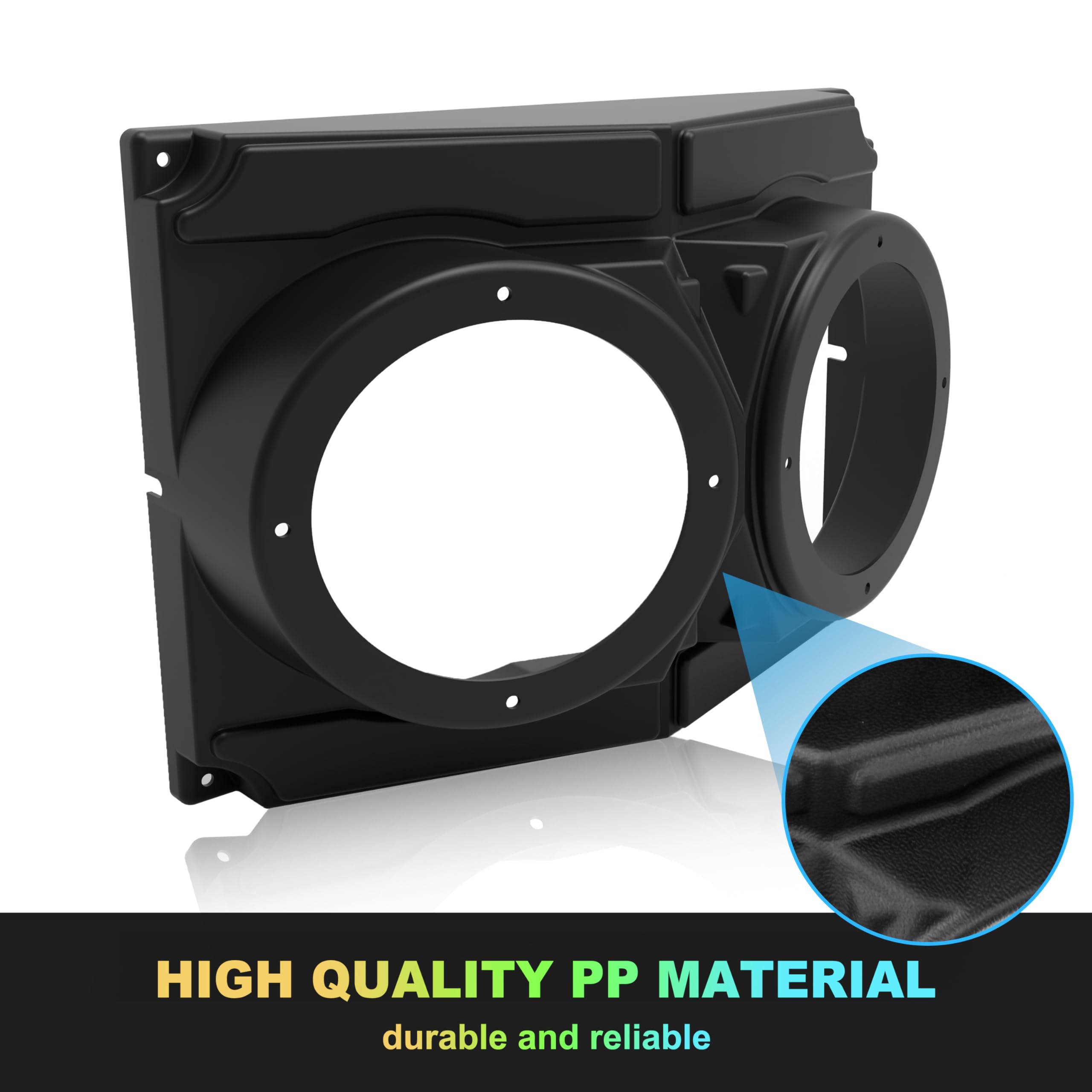 SAUTVS Waterproof UTV Speaker Pod Enclosure for RZR Universal 6.5 Inch Overhead Speaker Box Accessories for Polaris RZR - View 4 of 6