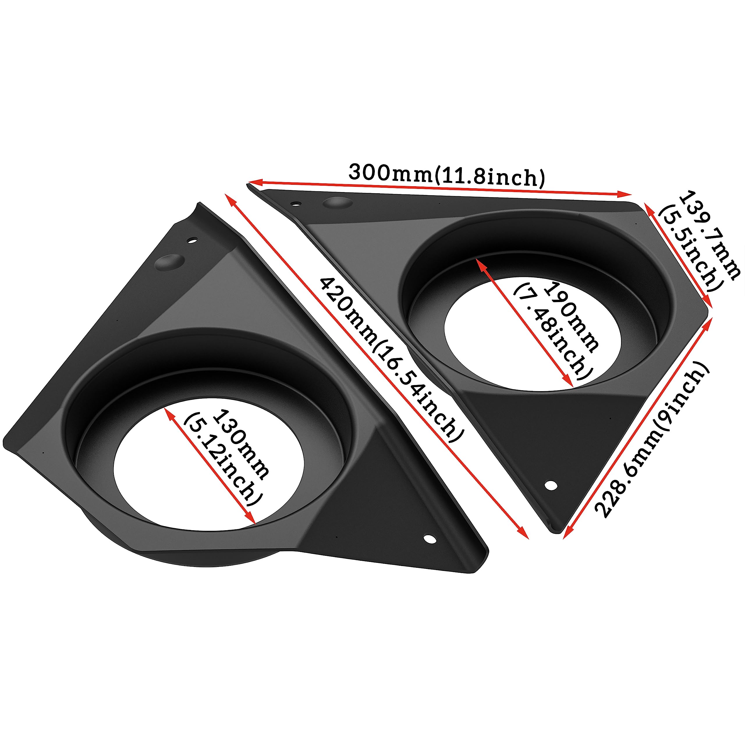 SAUTVS SAUTVS UTV Door Speaker Pods for RZR XP 1000 S 900 ACE 570 900 Waterproof Dustproof Accessories 2014-2023 2PCS - View 6 of 7