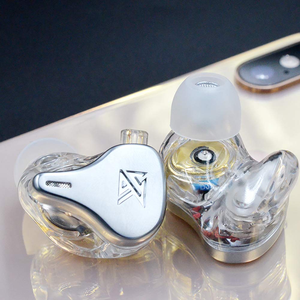 KZ DQ6 Three-Unit Dynamic In-Ear Headphones HiFi Stereo Noise Isolating Wired Earbuds with Detachable Cable and Mic Silvery - View 3 of 9