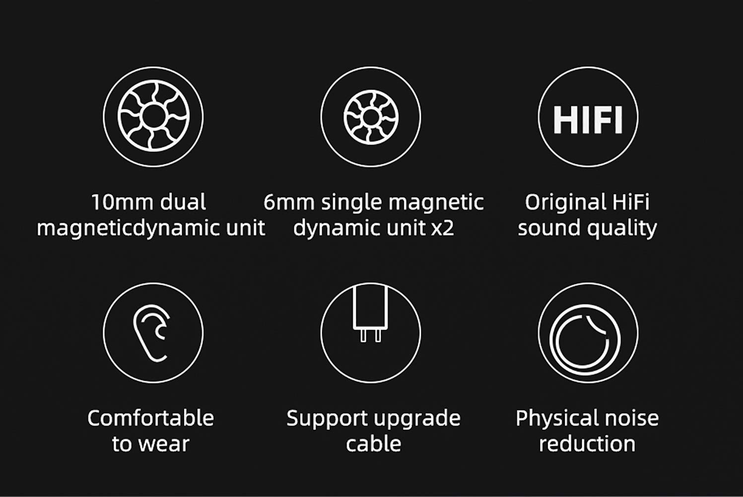 KZ DQ6 Three-Unit Dynamic In-Ear Headphones HiFi Stereo Noise Isolating Wired Earbuds with Detachable Cable and Mic Silvery - View 5 of 9