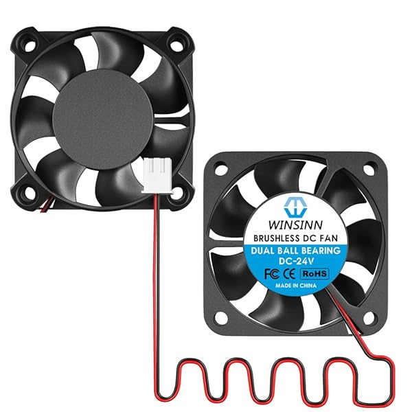 WINSINN WINSINN 40mm 24V Fan Upgrade for Ender 3 Pro CR-10S Dual Ball Bearing Pack of 2 with 1000mm Cable - View 2 of 6
