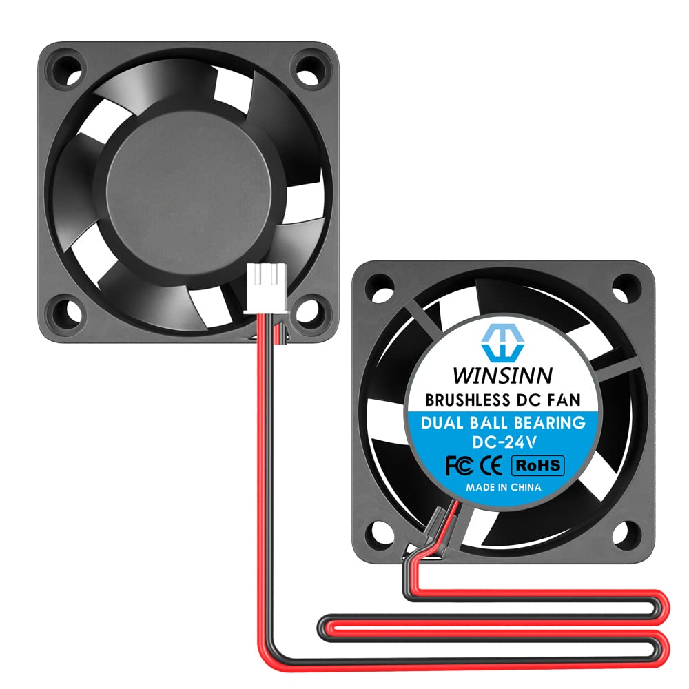 WINSINN 40mm 24V Fan Pack of 2 for 3D Printers Brushless Cooling Dual Ball Bearing 4020 Micro Fans