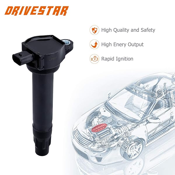 DRIVESTAR DRIVESTAR Set of 4 Ignition Coil Pack for Chrysler Sebring Dodge Avenger Journey Caliber Jeep Compass Patriot 2007 to 2017 - View 3 of 6