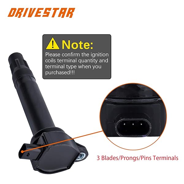 DRIVESTAR DRIVESTAR Set of 4 Ignition Coil Pack for Chrysler Sebring Dodge Avenger Journey Caliber Jeep Compass Patriot 2007 to 2017 - View 4 of 6