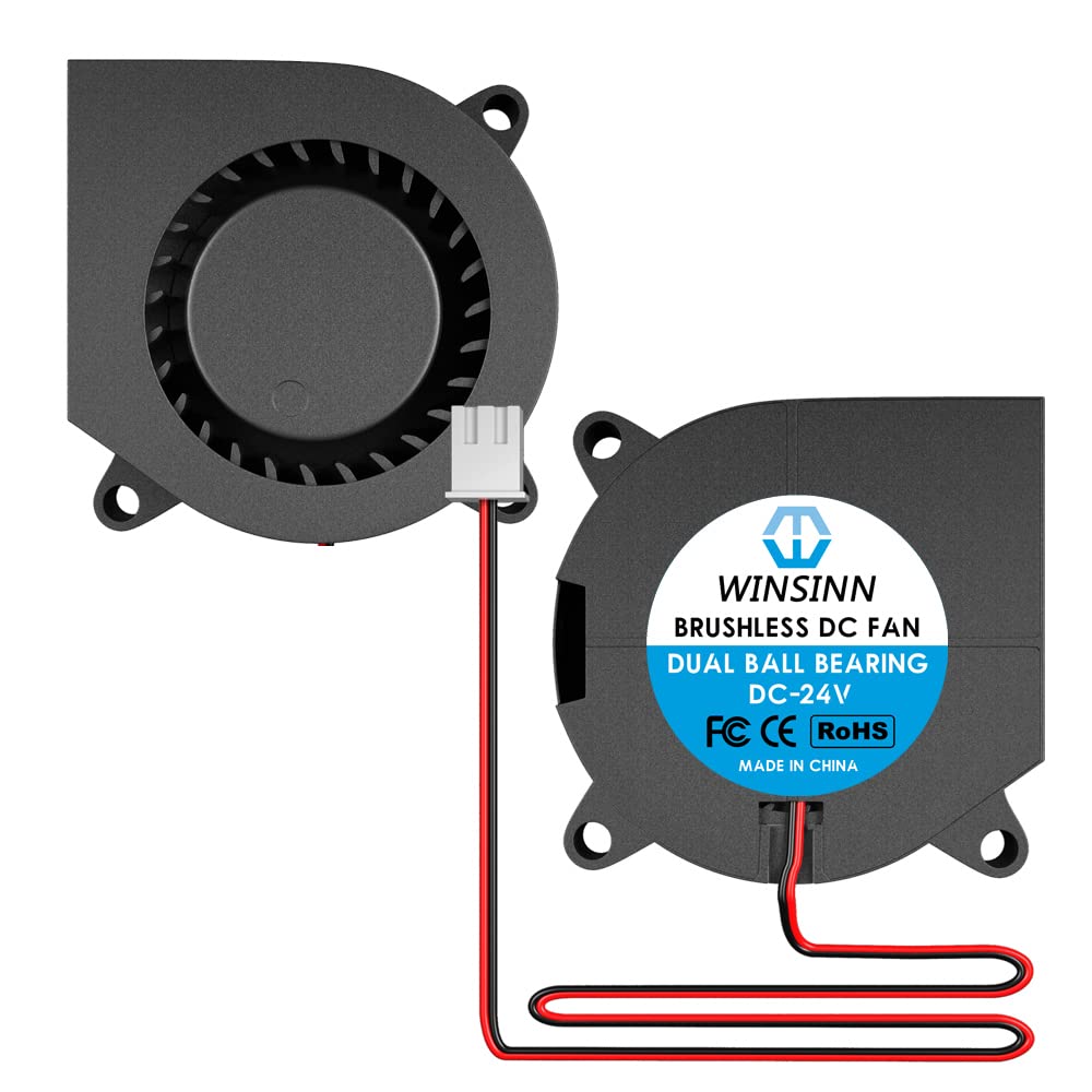 WINSINN 40mm Blower Fan 24V Pack of 2 for 3D Printers Brushless Cooling Dual Ball Bearing 4020 Micro Fans