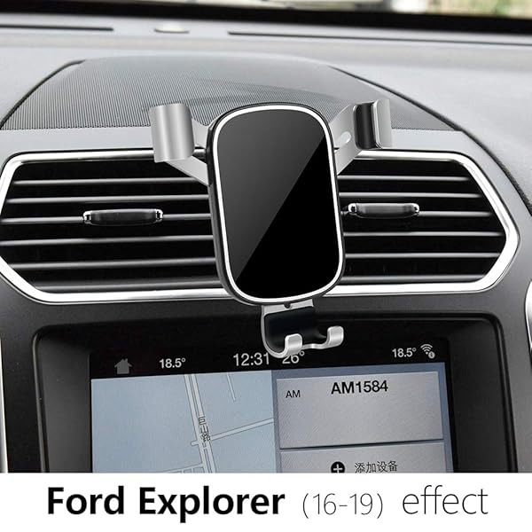 LUNQIN LUNQIN Car Phone Holder for 2016-2019 Ford Explorer Big Phones Case Friendly Auto Accessories Navigation Bracket Mobile Cellphone Mount - View 3 of 7