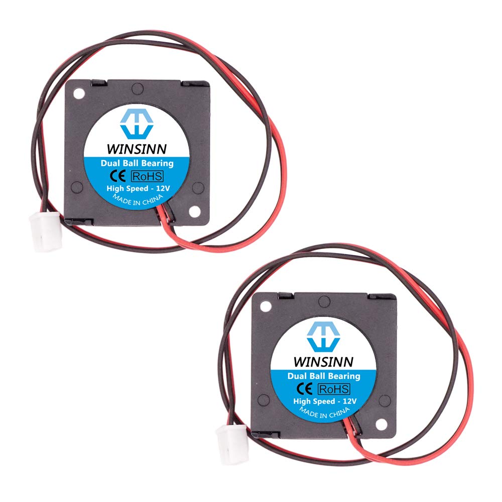 WINSINN WINSINN Dual Ball Bearings 30mm Blower Fan Brushless Cooling 12V Pack of 2 Pcs High Performance 3010 30mm x 10mm