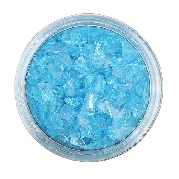 ZenQ ZenQ Sea Blue Crushed Glass for Crafts and Resin Art 1.5 lbs Perfect for Creative Projects - View 4 of 4