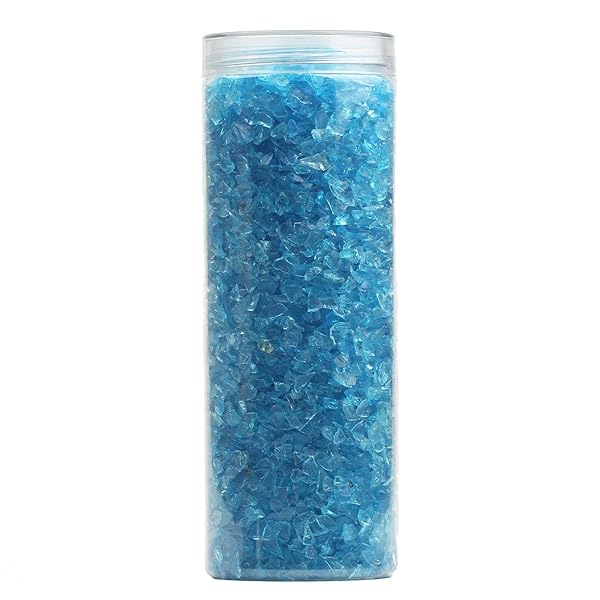 ZenQ ZenQ Sea Blue Crushed Glass for Crafts and Resin Art 1.5 lbs Perfect for Creative Projects