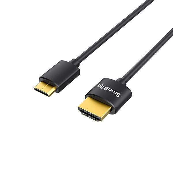 SMALLRIG SMALLRIG C to A Cable, Ultra Thin Cable 55cm/1.8Ft, Super Flexible Slim High Speed 4K 60Hz HDR 2.0, Fits for Sony HDR-XR50, for Nikon Z6 Z7 for Canon EOS RP, EOS R - 3041 - View 2 of 9