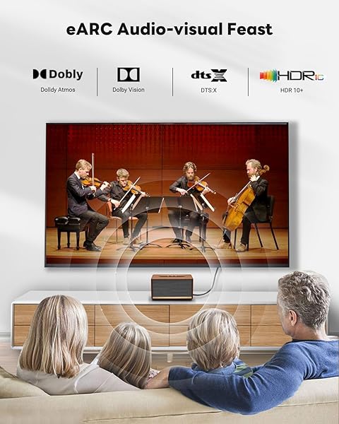 Yauhody Yauhody 8K HDMI 2.1 Cable 15ft Ultra High Speed Heavy Duty Nylon Braided for 8K 4K Monitor TV eARC Dynamic HDR 48Gbps - View 5 of 9