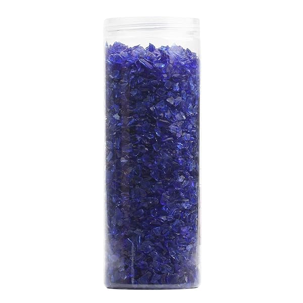 ZenQ ZenQ Royal Blue Crushed Glass for Crafts and Resin Art 1.5 lbs Perfect for Creative Projects - View 2 of 4