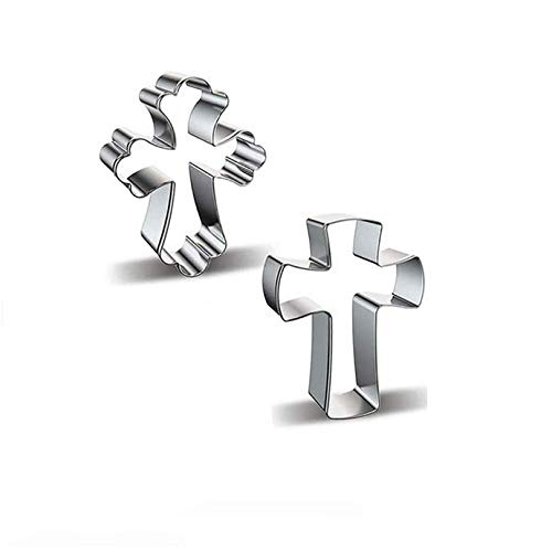 Aeyistry Aeyistry 2 Pcs Easter Cookie Molds Set Stainless Steel Cross Cutters for Baking - View 2 of 6