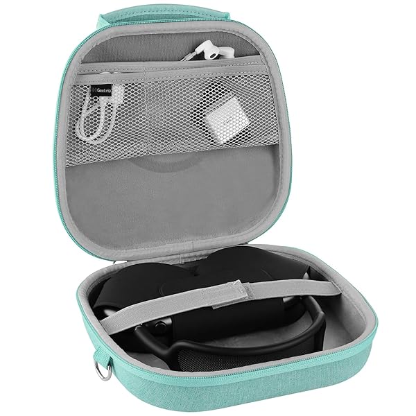GEEKRIA Geekria Shield Headphones Case for AirPods Max Hard Shell Travel Bag with Cable Storage Green - View 5 of 8