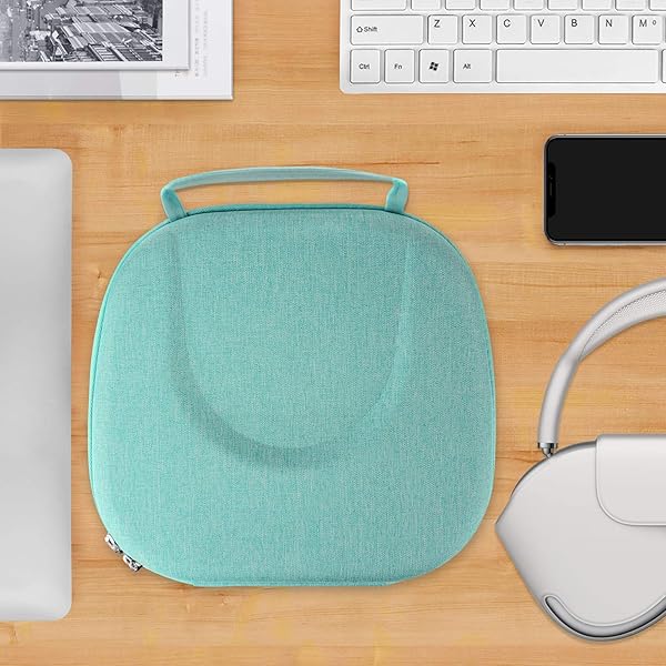 GEEKRIA Geekria Shield Headphones Case for AirPods Max Hard Shell Travel Bag with Cable Storage Green - View 8 of 8