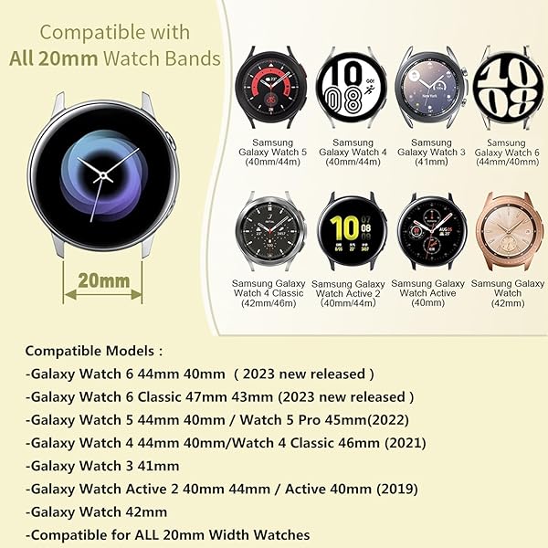 Minggo Minggo Solo Loop Braided Band for Samsung Galaxy Watch 6 5 4 40mm 44mm Elastic Woven Strap for Galaxy Watch Active 2 3 41mm Watch 5 Pro 45mm - View 5 of 9