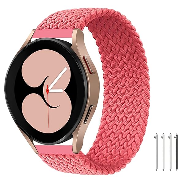 Minggo Minggo Solo Loop Braided Band for Samsung Galaxy Watch 6 5 4 40mm 44mm Elastic Woven Strap for Galaxy Watch Active 2 3 41mm Watch 5 Pro 45mm - View 2 of 9