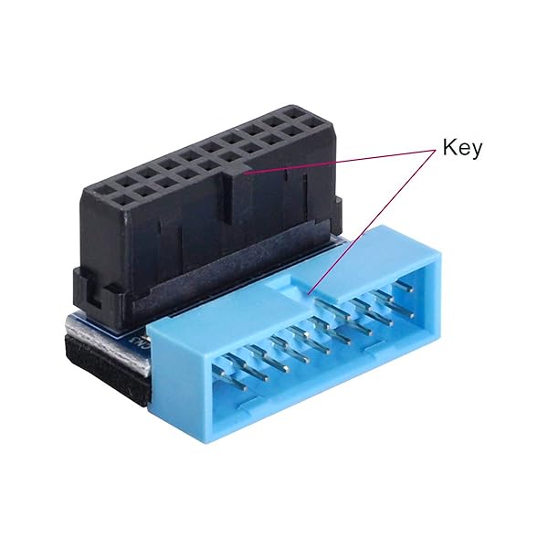 cablecc Cablecc USB 3.0 20pin Male to Female Down Angled Extension Adapter for Motherboard Mainboard - View 6 of 8