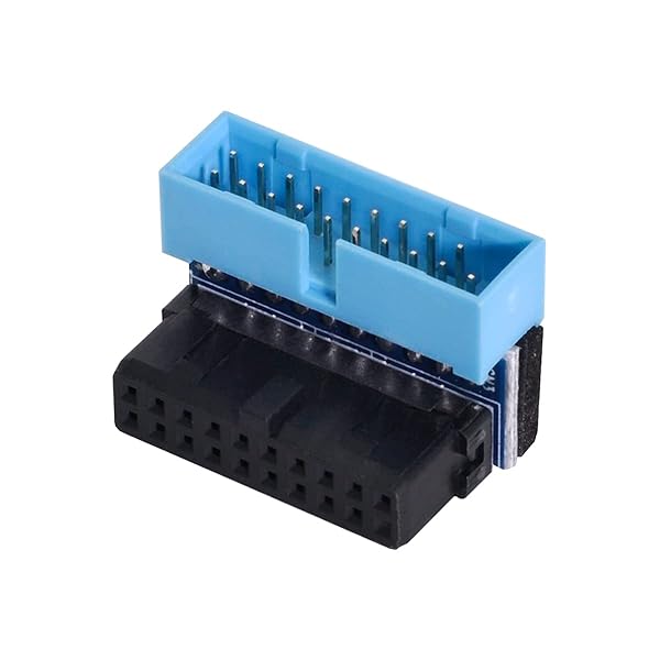 cablecc Cablecc USB 3.0 20pin Male to Female Down Angled Extension Adapter for Motherboard Mainboard - View 2 of 8