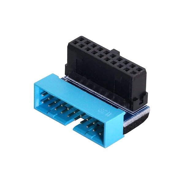 cablecc Cablecc USB 3.0 20pin Male to Female Extension Adapter Up Angled 90 Degree for Motherboard Mainboard Connector - View 5 of 8