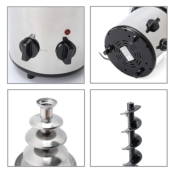ZEVELOO Chocolate Fountain Machine 4 Tier Electric Fondue 4 Pound Capacity for Chocolate Candy Butter Cheese Perfect for Parties and Events - View 4 of 7