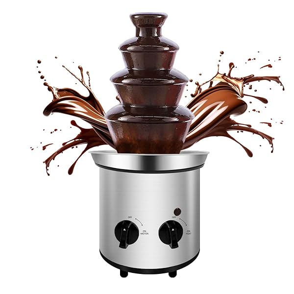 ZEVELOO Chocolate Fountain Machine 4 Tier Electric Fondue 4 Pound Capacity for Chocolate Candy Butter Cheese Perfect for Parties and Events - View 7 of 7